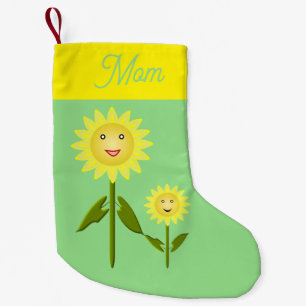 Mothers Day Sunflowers Custom Double Sided Small Christmas Stocking