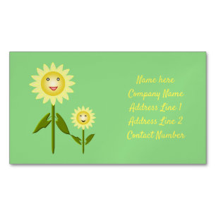 Mothers Day Sunflowers Custom Magnetic Business Card