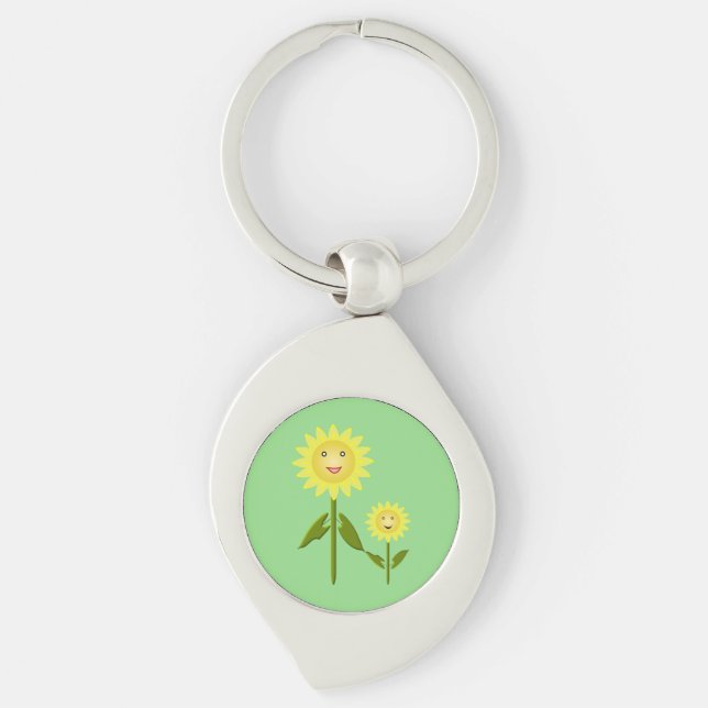 Mothers Day Sunflowers Key Ring (Front)