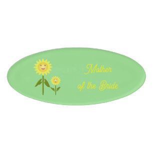 Mothers Day Sunflowers Mother of the Bride Name Tag