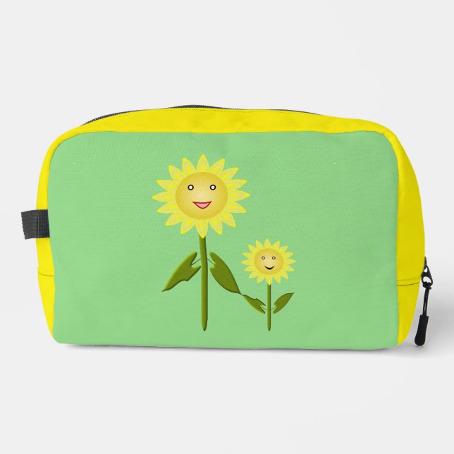Mothers Day Sunflowers Patterned Dopp Kit (Front)