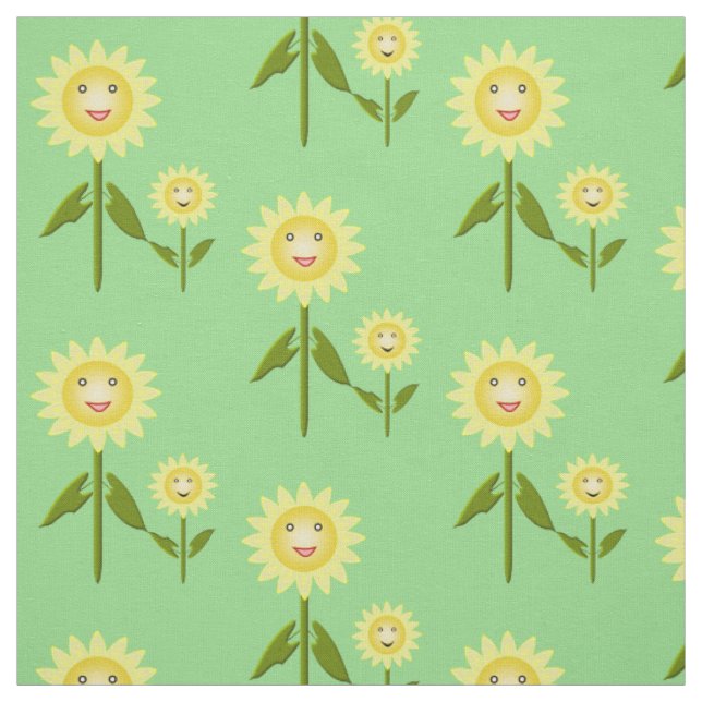 Mothers Day Sunflowers Patterned Fabric (Swatch)