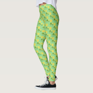 Mothers Day Sunflowers Patterned Leggings