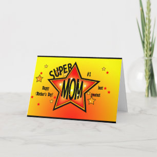 Mother's Day Super Star Mum Greeting Card
