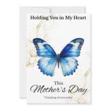 Mother's Day Sympathy Card - Blue Butterfly