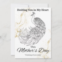 Mother's Day Sympathy Card - Peacock