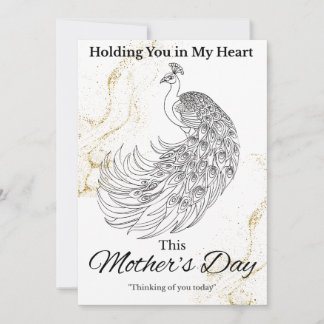 Mother's Day Sympathy Card - Peacock