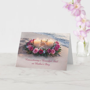 Mothers Day Sympathy Remembrance Memorial Candles  Card