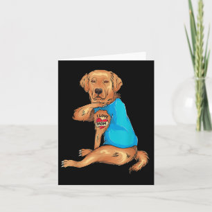 Mothers Day Tattoo I Love Mum Golden Retriever Tat Card