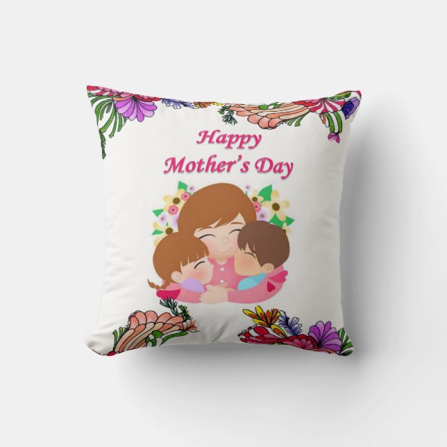 Mother's Day Throw Pillow (Front)
