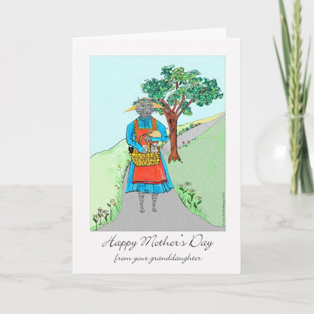 Mother's Day to Grandma from Granddaughter Cats Card (Front)