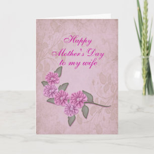 Mothers Day to Wife Customisable Card