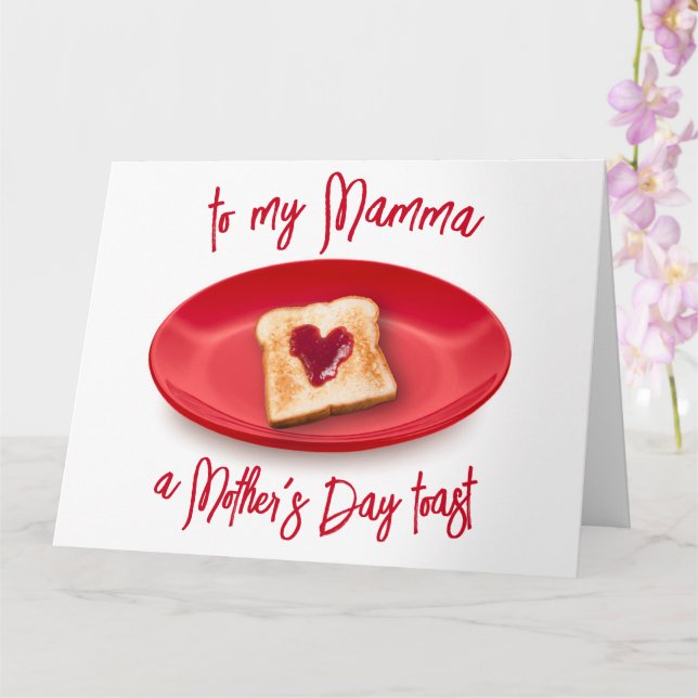 Mothers Day Toast Funny Pun Card (Orchid)