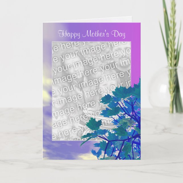 Mother's Day Tree-Top photo frame Card (Front)