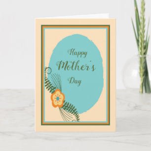 Mother's Day Turquoise & Gold Card