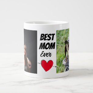Mothers Day..two dog photos & text personalised Large Coffee Mug