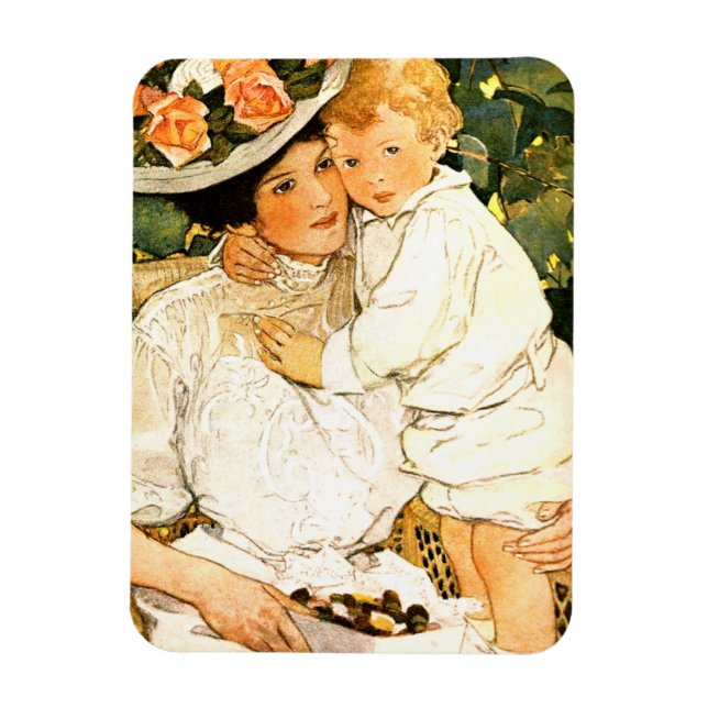 Mother's Day Vintage Art Gift  Magnet (Vertical)