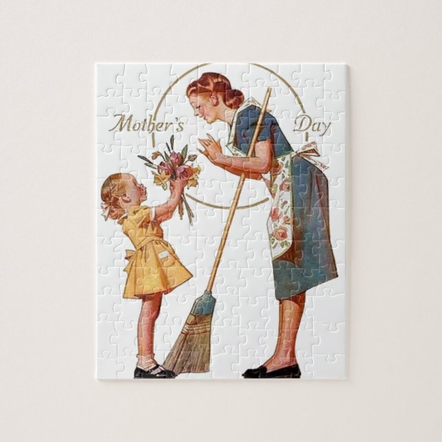 Mothers Day Vintage Jigsaw Puzzle (Vertical)