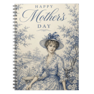 Mother's Day Vintage Victorian Lady Garden Notebook