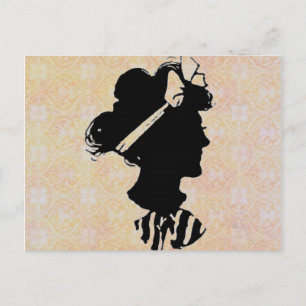 Mother's Day Vintage Woman Silhouette Postcard