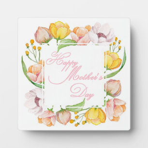 Mother's Day watercolor floral Plaque