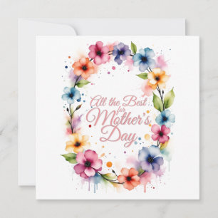 Mother's Day Watercolor Floral Wreath