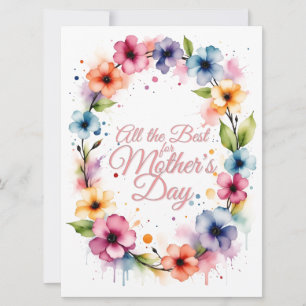 Mother's Day Watercolor Floral Wreath