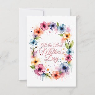 Mother's Day Watercolor Floral Wreath