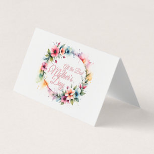Mother's Day Watercolor Floral Wreath in Pink V2.0