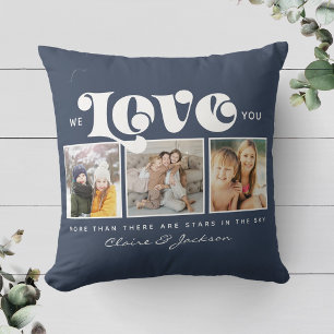 Mother's Day We love You Mum Family Photo Collage Cushion
