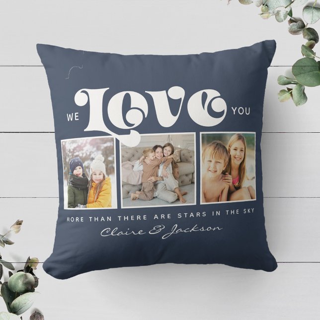 Mother's Day We love You Mum Family Photo Collage  Cushion (Creator Uploaded)