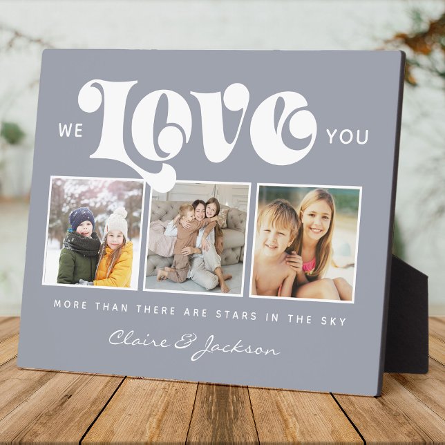 Mother's Day We love You Mum Family Photo Collage Plaque (Creator Uploaded)