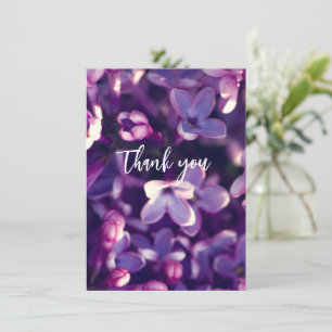 Mother's Day, Wedding, Pregnancy, Lilac Flower, Thank You Card