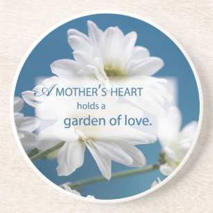 Mother's Day White Daisies Garden of Love Blue Sky Coaster