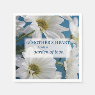 Mother's Day White Daisies Garden of Love Blue Sky Napkin