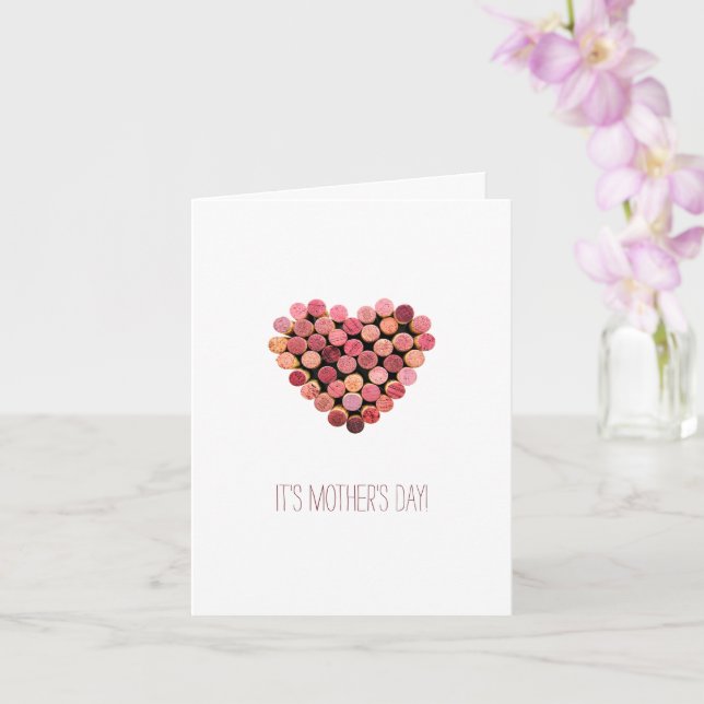 Mother's Day Wine Heart Card (Orchid)