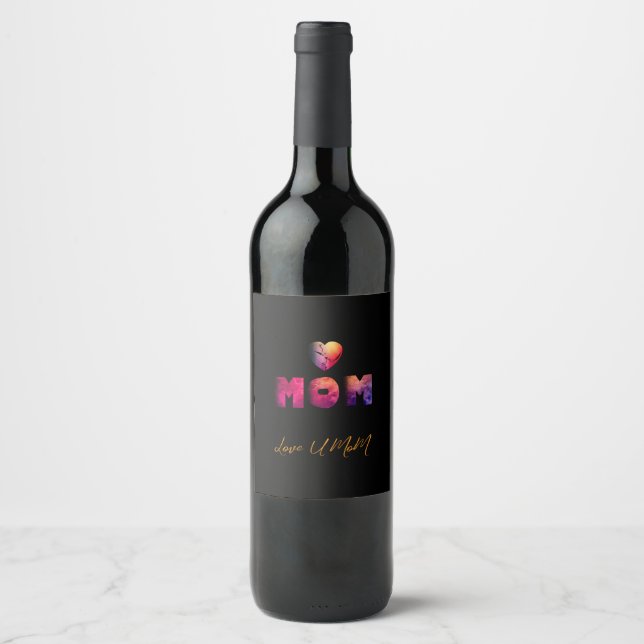 mothers day wine label (Front)