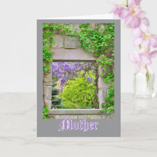MOTHER'S DAY/WISTERIA AND VINES AT WINDOW CARD