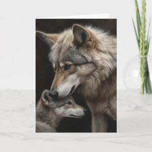 Mother's Day Wolf and Pup  Card