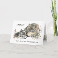 Mother's Day Wolf Mum Love Fierce Watch Eternal