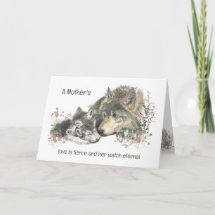 Mother's Day Wolf Mum Love Fierce Watch Eternal Card