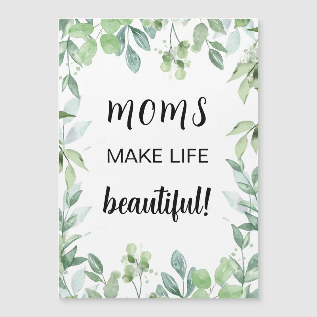 Mothers Day Word Art With Foliage (Front)