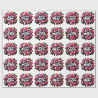 Mother's Day Words "My Beautiful Mother" Wrapping Paper