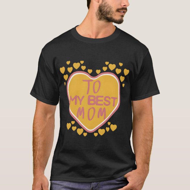 mothers day yellow love boy T-Shirt (Front)