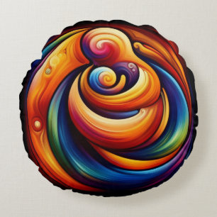 Mother's Embrace A Tapestry of Love Round Cushion