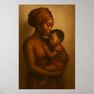 Mother's Embrace | African Mother and Child Wall Poster