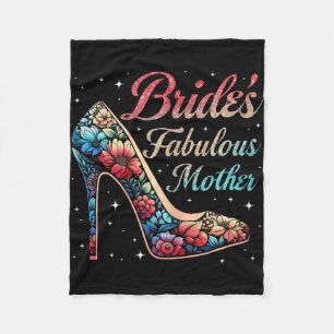 Mother's Fabulous Bride Floral Happy Wedding Marri Fleece Blanket