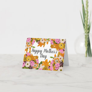 Mother's Flower Garden Colourful Flower Painting Card