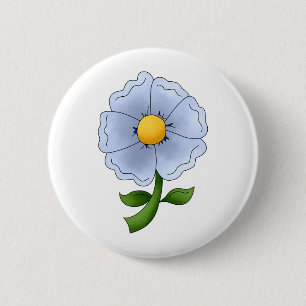 Mother's Flowers · Blue Flower 6 Cm Round Badge