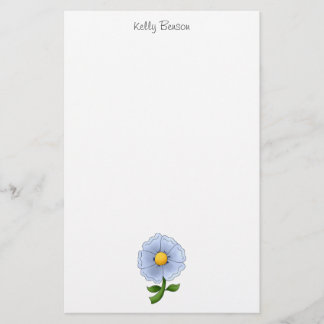 Mother's Flowers · Blue Flower Stationery